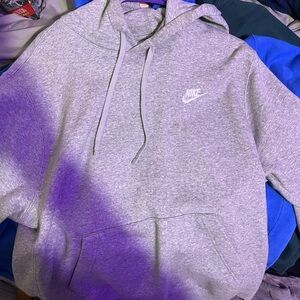 Grey Nike hoodie medium
